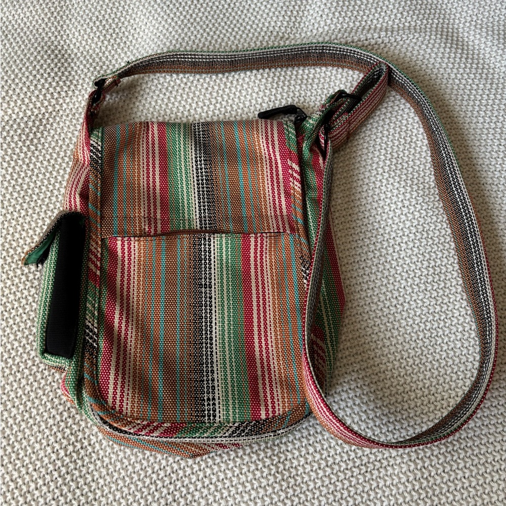Kavu Multicolor Striped Crossbody Bag